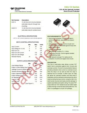 C63-10 datasheet  